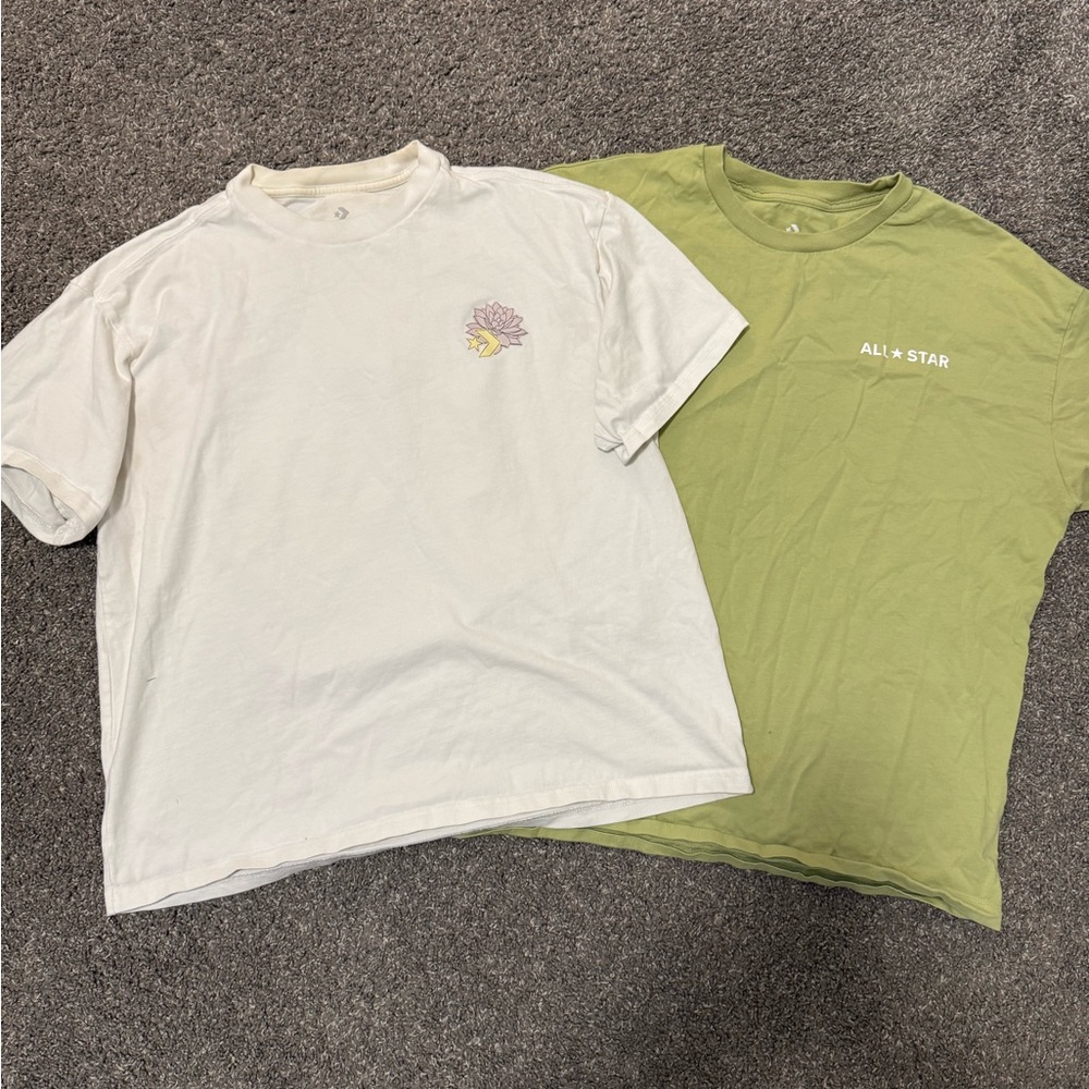 White and Green T-Shirts